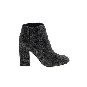 EUC Marc Fisher Metallic Silver Black Gemi Ankle Boots - Size 9
